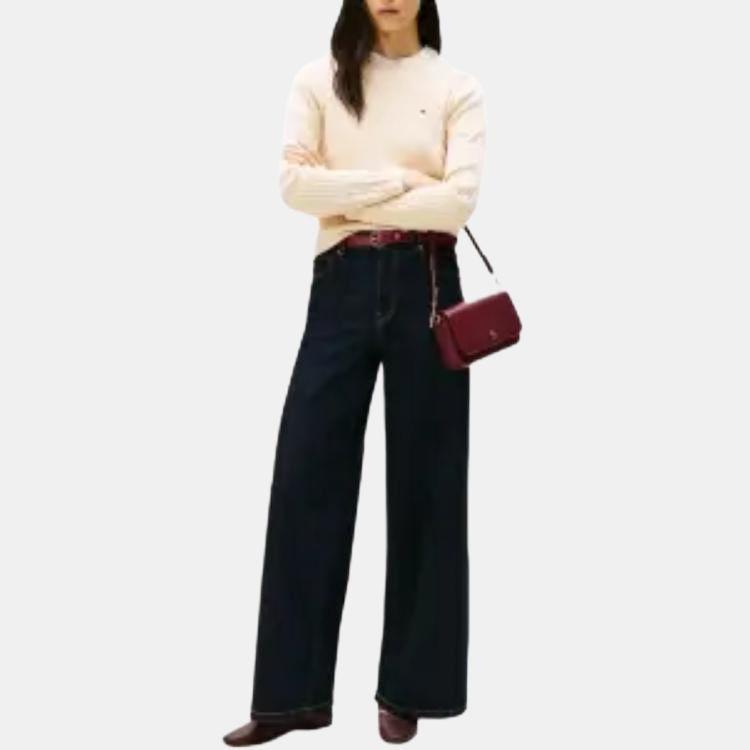 Tommy Hilfiger Round Neck Slim Fit Simple Comfortable Soft Long Sleeve Sweater Women sweater XW07179-HDV