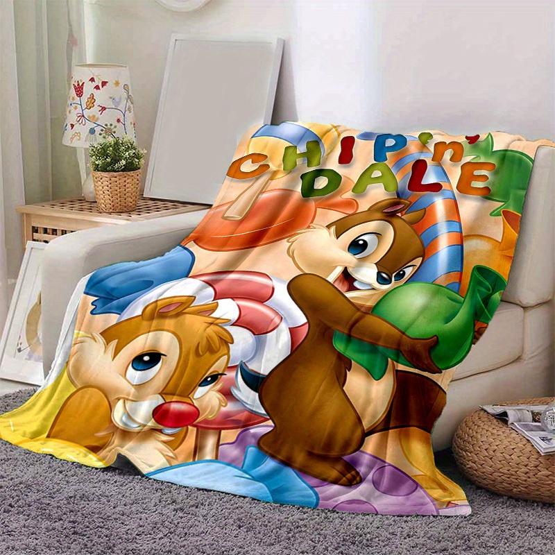 

1pc. Cartoon Chip n Dale Blanket, Seasonal Universal, Home Decoration, Throw Blanket, Soft Flannel Throw Blanket, Versatile & Cozy for Bed 100x150cm