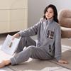 Pajamas Women'S Autumn And Winter Winter Coral Fleece Thickened Fleece Flannel Loungewear Winter Suit