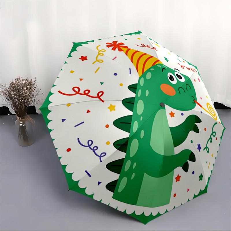 1pc Dinosaur Party Automatic Open/close Folding Umbrella, Compact Portable Travel Umbrella, Perfect Birthday/Christmas, Cute Umbrella, Durab