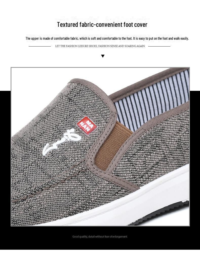 2023 New Style Men's Casual Fashion Canvas Shoes - Flat One-Step Slip-On