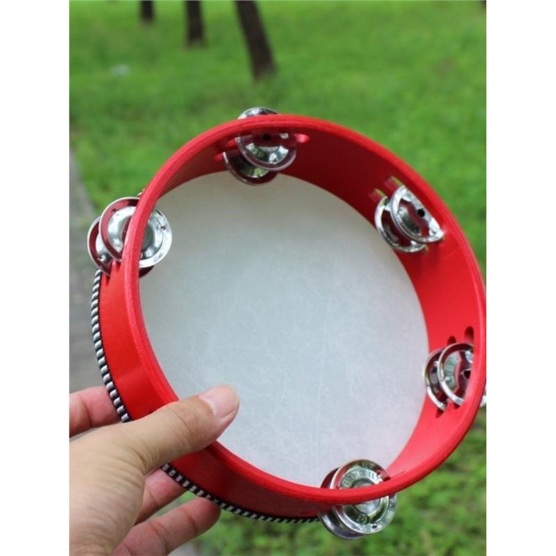 Little Guli Red Performance Tambourine for Drummers and Shaker Players - Available in Small and Large Sizes