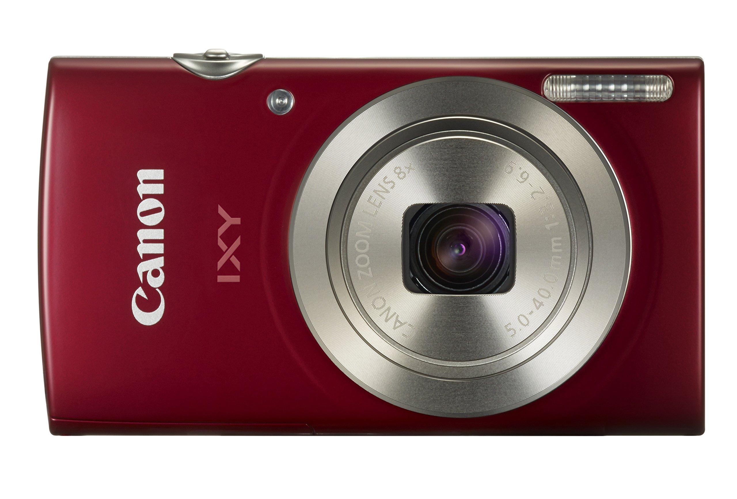 

[Refurbished] Canon IXY 180 Digital Camera, Red, 8x Optical Zoom, IXY180RE (Refurbished)