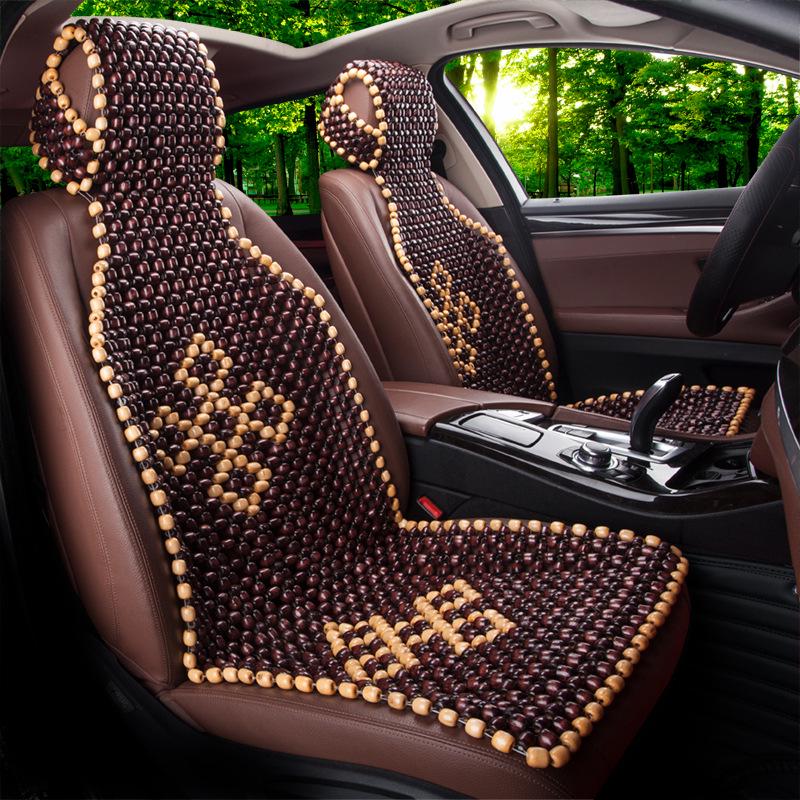 XB161 Universal Summer Wooden Bead Seat Cushion - Breathable, Cool, No Backrest, Four-Season Use