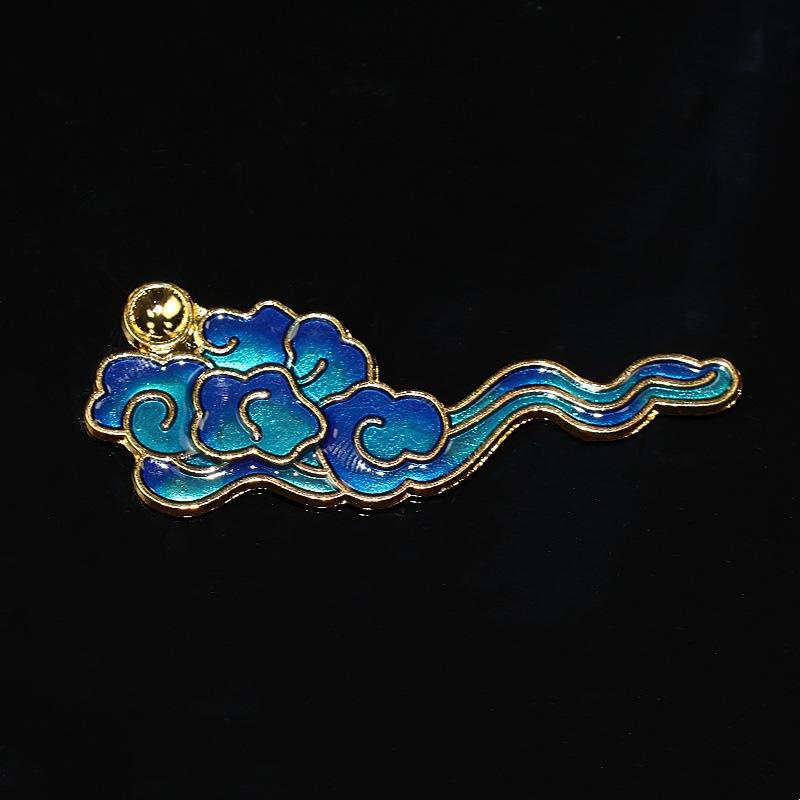 

10Pcs Alloy Oil Dripping Cloud Group Fan Hairpin DIY Headgear Accessories