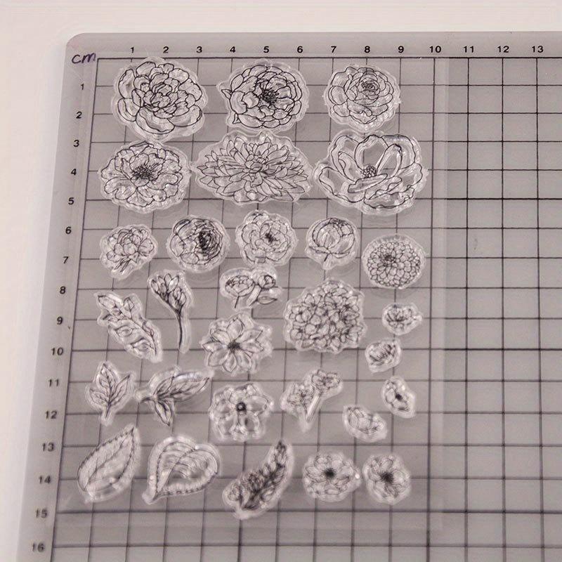 1pc DIY Flowers Floral Transparent Rubber Clear Stamp Scrapbook Photo Album DIY Card Making Clear Stamps