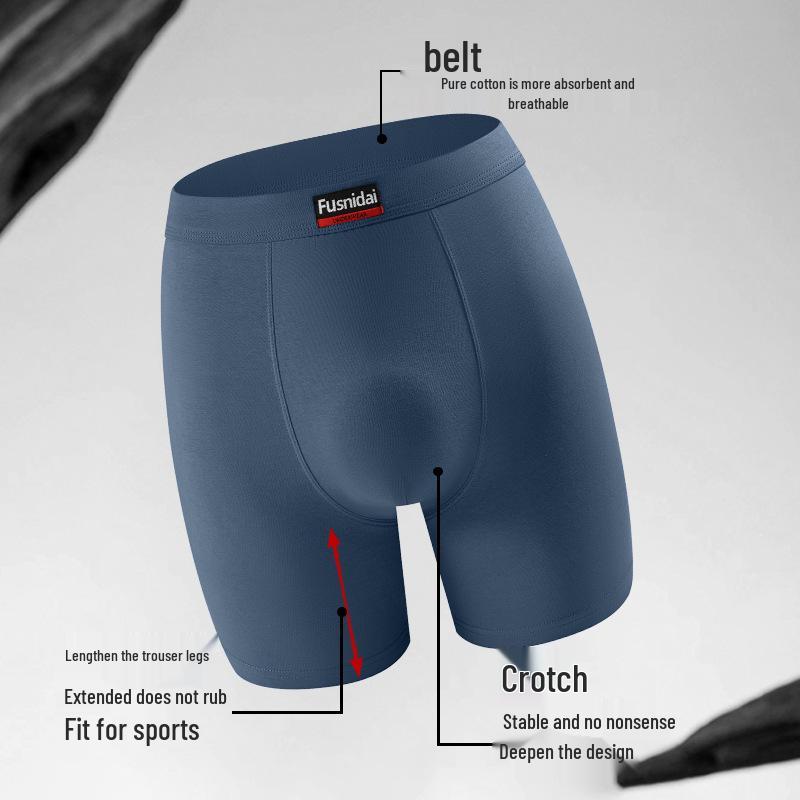 Pánské nadměrné bavlněné boxerky s vysokým pasem - Proti oděru, prodyšné, hřejivé, rozšířená velikost pro velké a vysoké