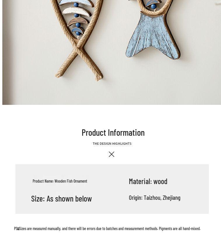 3D-Fisch-Wandanhänger im mediterranen Stil für Hotel- und Flurdekoration