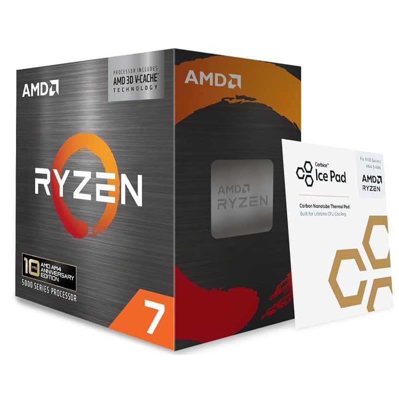 AMD Ryzen 7 5800X3D 10th Edition Without Cooler, AM4 Compatible, 8 Cores / 16 Threads, TDP 105W CPU, 100-100000651POF CP1718