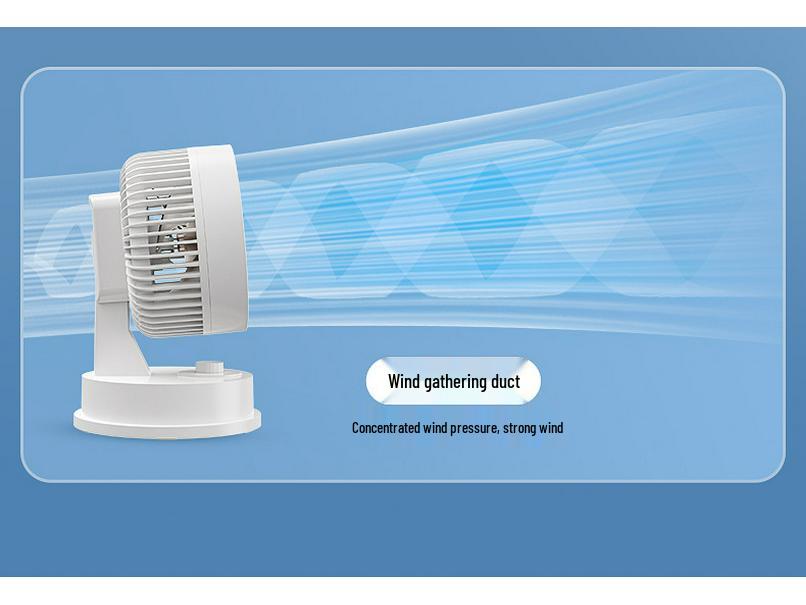 Silent Desktop Electric Fan: Compact Wind Turbine for Home & Office Air Circulation