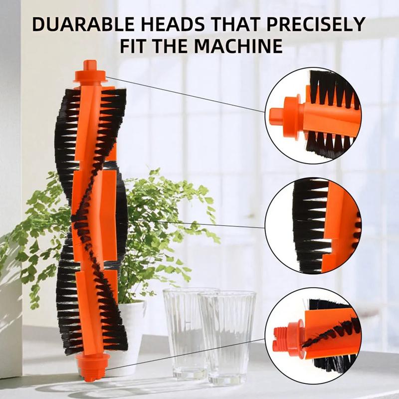 Roller Side Brush Hepa Filter Mop Cloth Rags Accessories As Shown Plastic For Xiaomi Mijia 3C Plus C103 Sweeper Cleaner