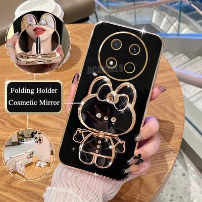 Magic7lite Luxus Verspiegelte Halterungshülle für Huawei Honor Magic 7 Magic7 Lite X9c X9b Proplus Silikon Ständer Abdeckung Honorx9c