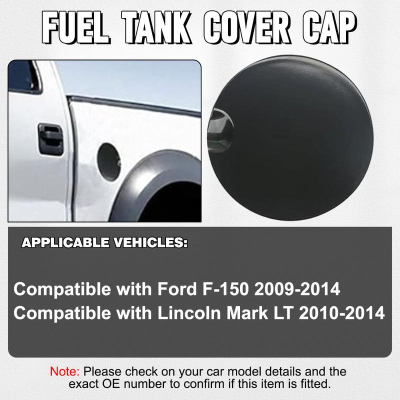 Fuel Gas Tank Filler Door Lid Cover ABS Unpainted Black for Ford F-150 F150 2009-2014 Lincoln Mark LT 2010-2014 9L3Z99405A26AA