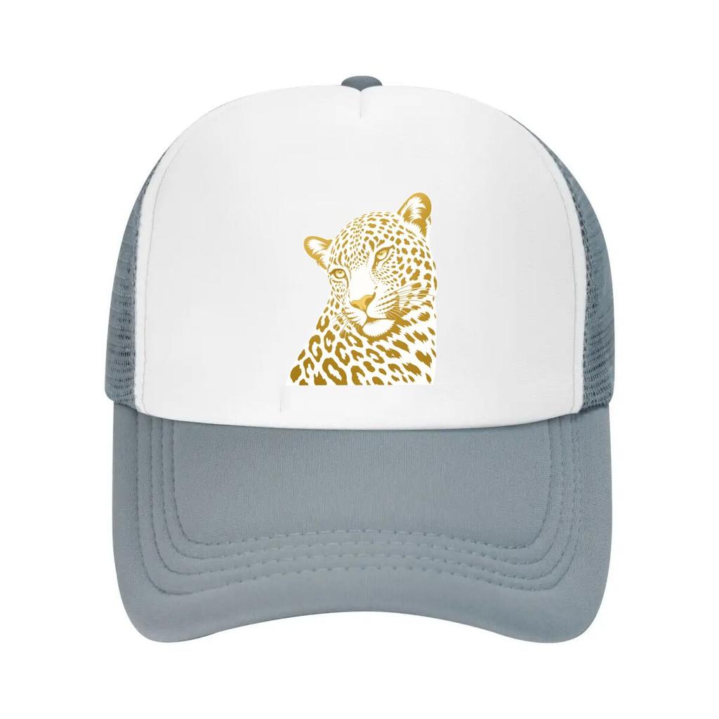 Luxury Leopard Gaze Minimal Wildlife Mesh Baseball Cap Casual Hat Outdoor  For Womens Unisex FeUnisex