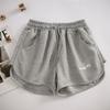 Waffel Sportshorts für Damen Sommer Koreanischer Stil Elastischer Bund Locker Schlankmachend A-Linie Weitbeinige Hosen Homewear