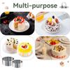 2 Pieces Round Cake Ring Molds Stainless Steel Cake Mousse Decorating Ring Mold with Pusher for Kitchen Baking Pastry Tools