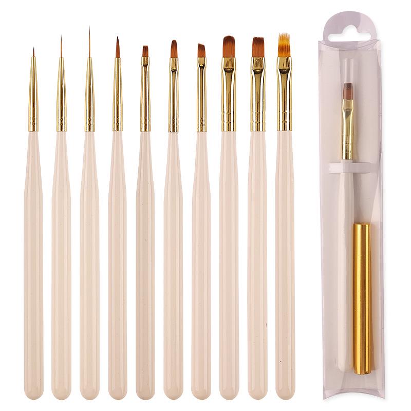 Japanese 12-Piece Nail Art Brush Set for Gel and Flower Designs