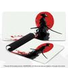 Large XXL Game Mousepad Ink Style Japanese Samurai Katana Grim Reaper Skeleton Moon Deskmat Non-Slip Rubber Keyboard Mouse Mats
