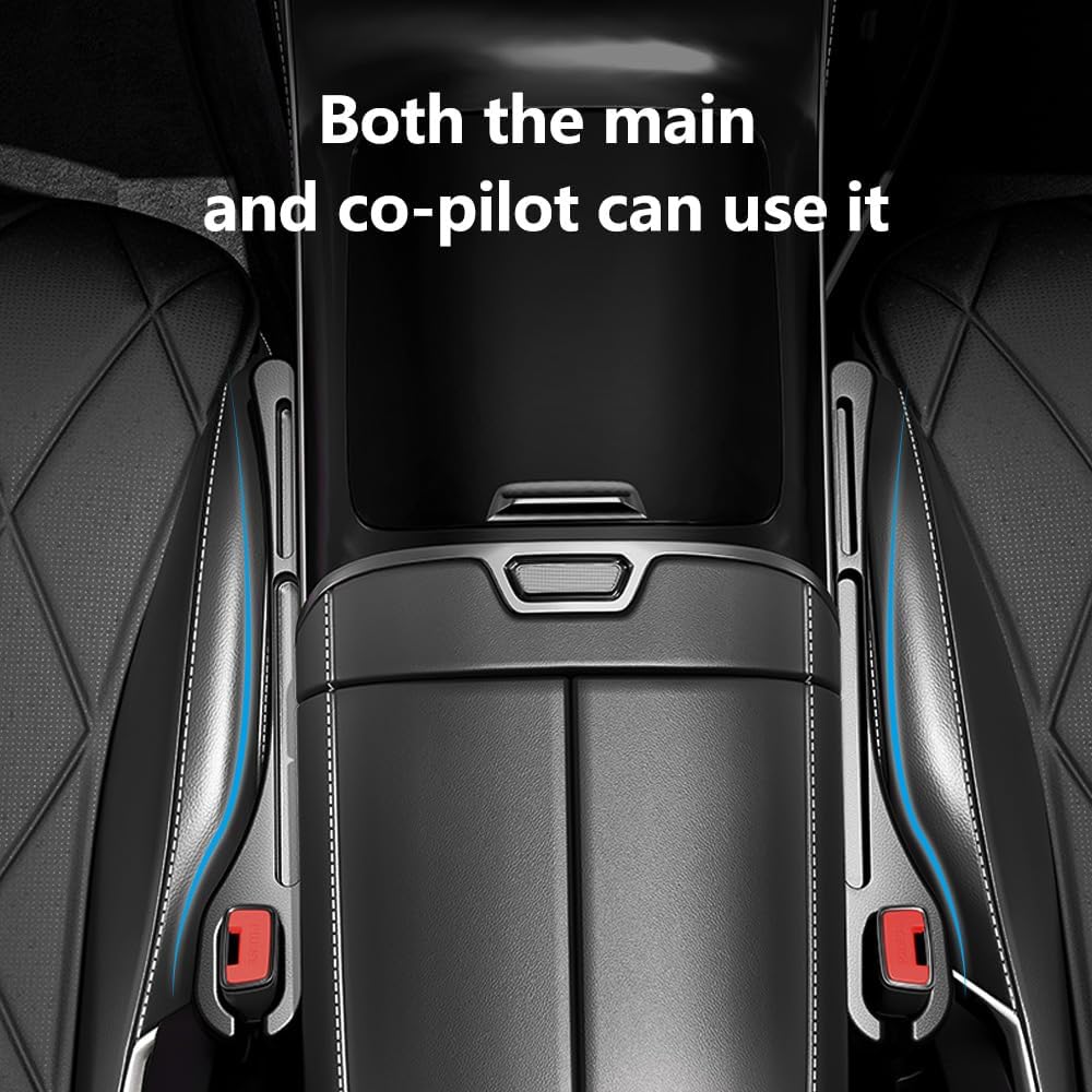 2PCS Car Seat Gap Filler Organizer,Upgrade Car Side Seat Gap Filler With Phone Holder,Multifunctional Car Seat Filler Gap Space Prevents Things