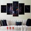 5-teiliges Leinwand Modern Wanddekoration Tiere Schwarzer Panther Tapete Poster Gemälde und Druck Dekorative Bilder Kunstwerk