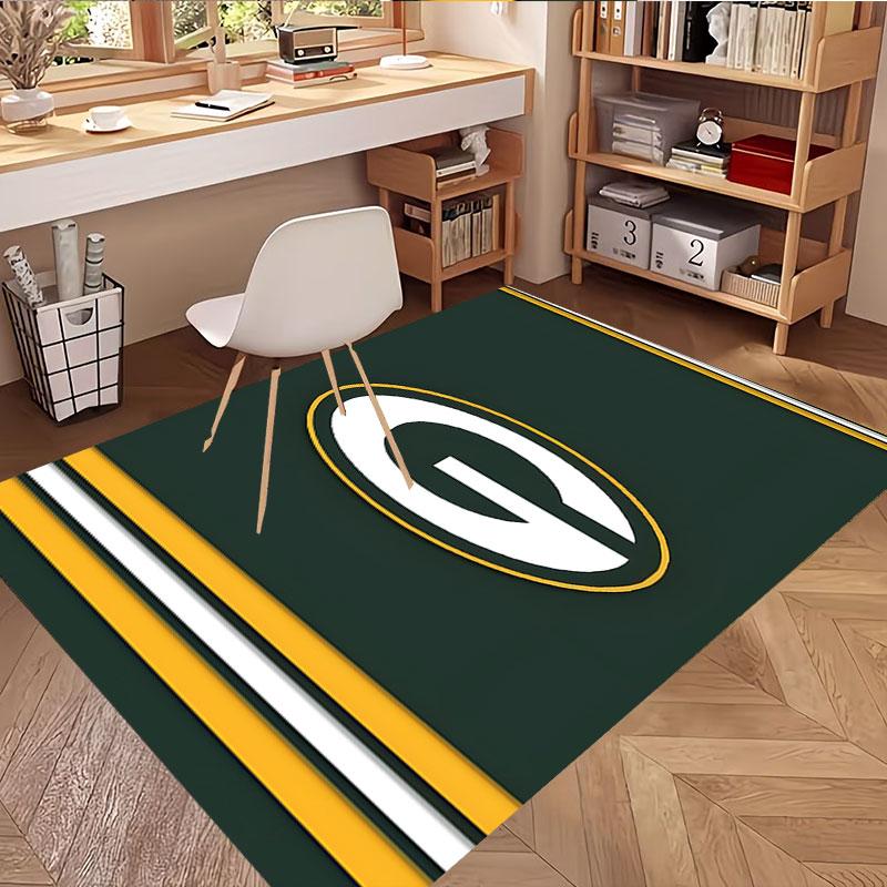Green Bay Packers Print Rug, Washable Floor Carpet, For Entryway Dorm Laundry Room Office Study, Home Decor Birthday Christmas Gift