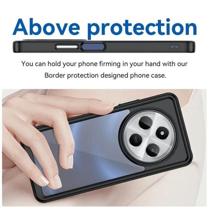 Coque de protection - E.F.CONNECTION - pour Xiaomi Redmi 14C - Rigide - Transparent - Anti-rayures