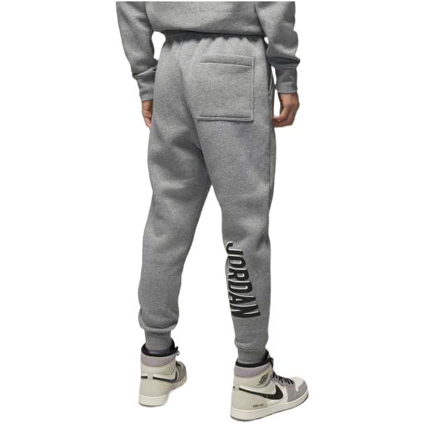Jordan As M J Flt Mvp Hbr Flc Pant 2 Logo Label Fleece Lined Long Casual Mid Rise Elastic Cuff Knitted Sweatpants Men's DV7597-091
