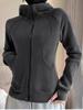 Women's 2025 Hooded Sweatshirt Jacket with Stand Collar & Fleece-Lined Windbreaker - Slim Fit for Spring/Autumn