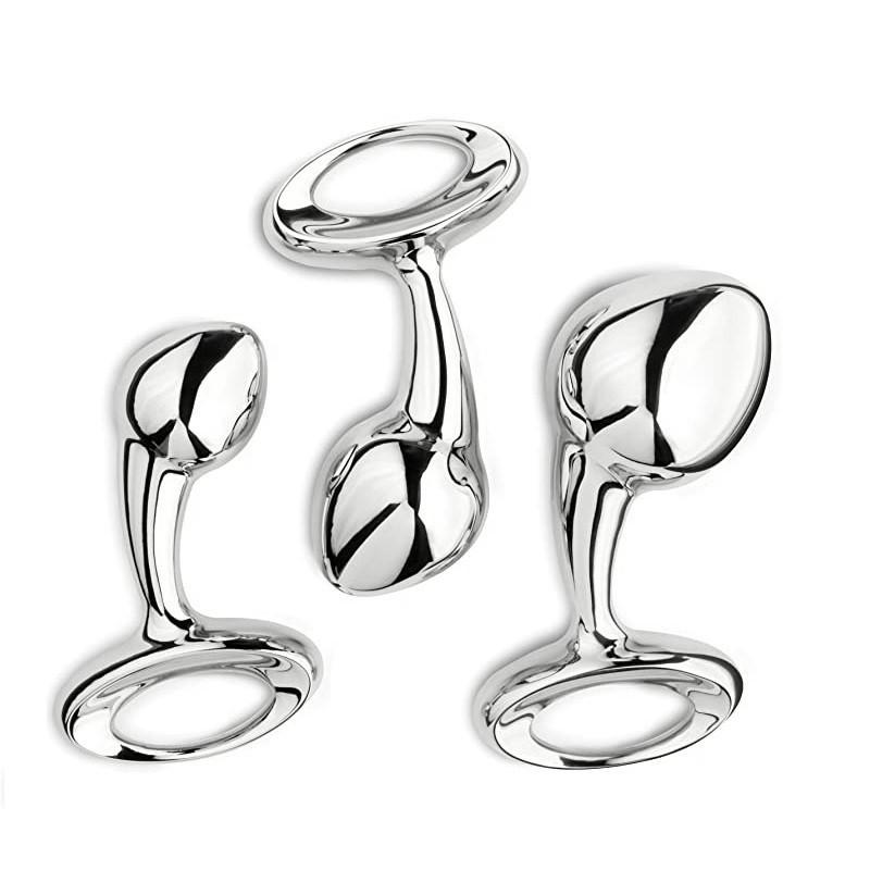 Stainless Steel Men's Prostate Stimulation Pull Ring Sex Product Adult Massage Toys