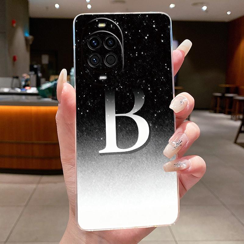 

Shockproof Couple Case For Huawei nova 15 Lucky Attractive Initial Letter Starry Sky Pattern Shell Jelly Clear TPU Soft Casing Huawei nova 15