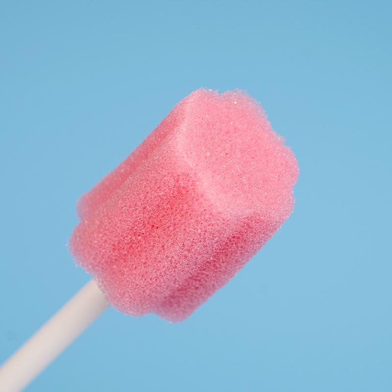 50Pcs Disposable Oral Care Sponge Head with Stick Micro Swabs Mouth Tooth Cleaning Toothbrush Dentistry Material