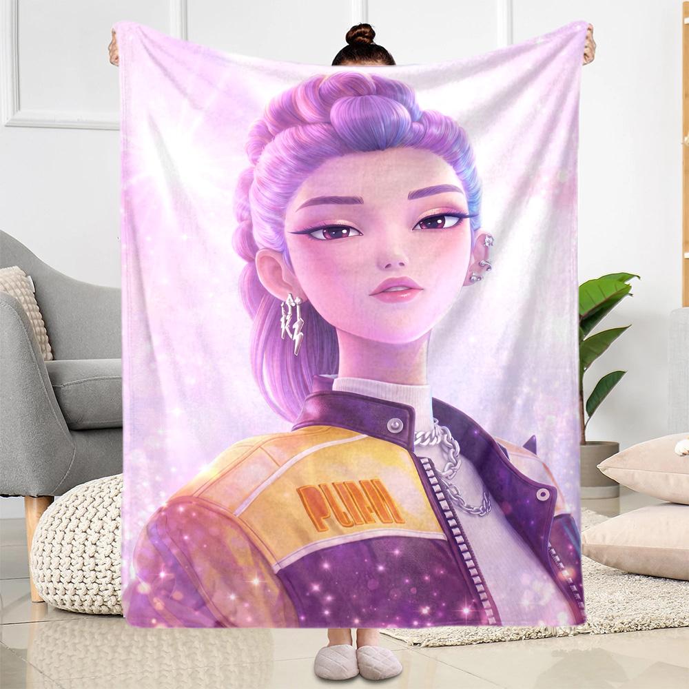 Futuristic Fashion Fusion Blanket Warmthful Decor Perfect for Office Chair Couch Livingroom for All Occasions Digital Print