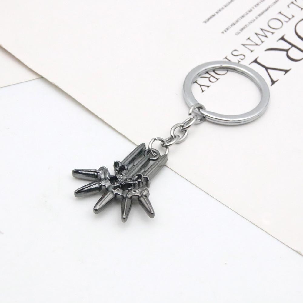 Game NieR:Automata Keychain Robot 2B Emil No2 Type B White Ball YoRHa Metal Pendant Keyring for Game Lovers Collection Jewelry