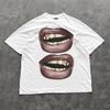 2025 T-shirt Labbra Grandi Streetwear Y2K Grafica Labbra T-shirt Uomo e Donna Maglietta Taglie Grandi Rock and Roll Moda Oversize Regali Bambini