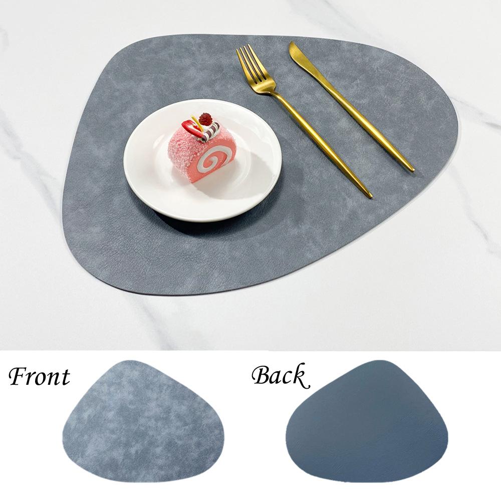 

Personalized Luxury Faux Leather Free Custom Logo Table Mat Name Placemat Easy Clean Suitable Restaurant Insulation Mat Coaster Need Engraving