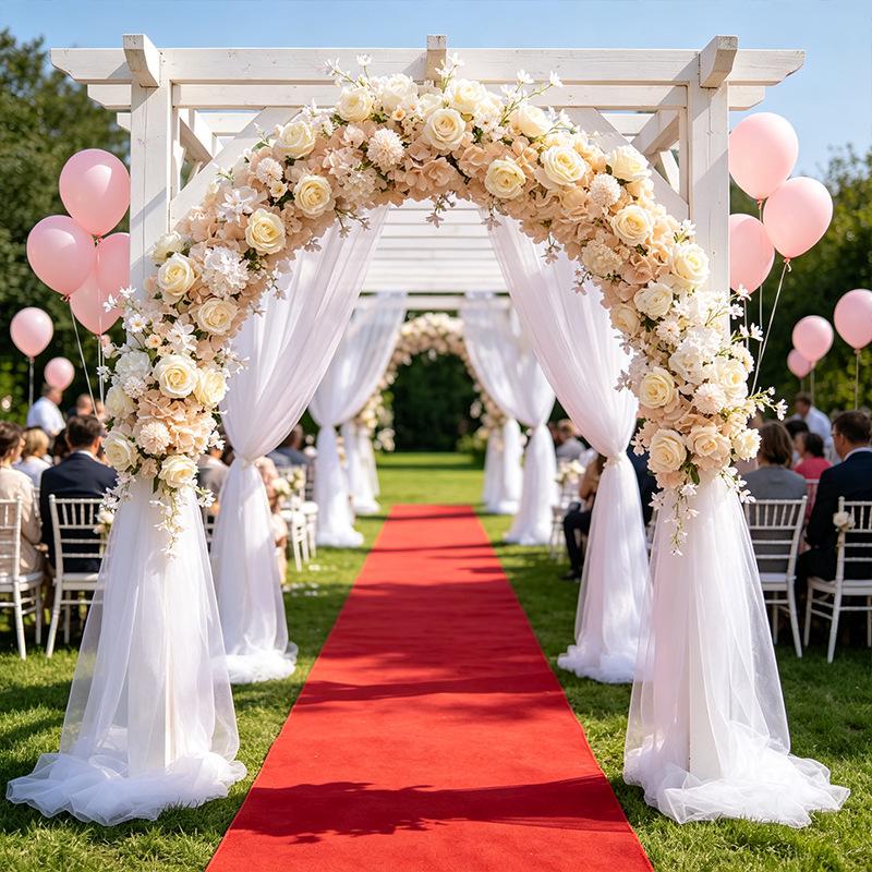 Cross-Border Floral Simulation for Wedding Arch & Event Decor