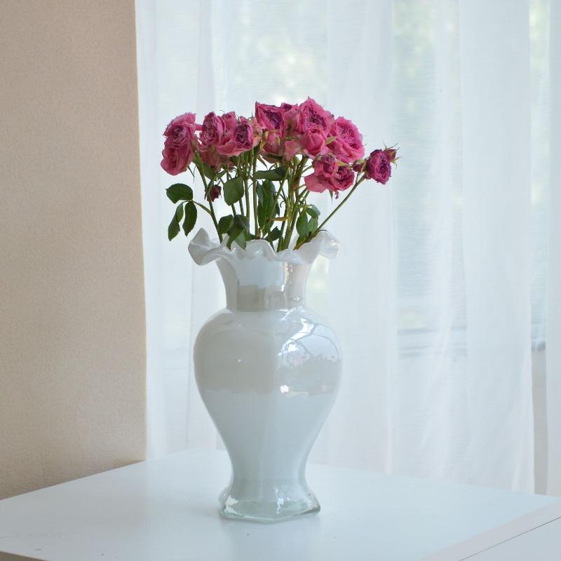Glass Flower Vase Luxury Aesthetic Flowers Vase Modern Colorful Creative Vases Ornaments Living Room Decorative Accessories