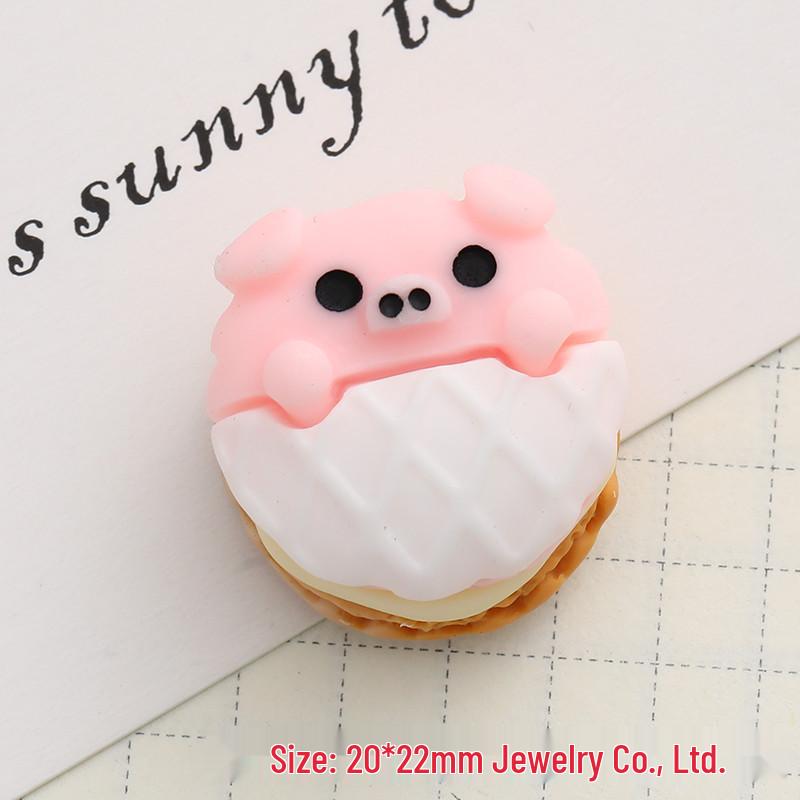 3D Double-Sided Macaron Resin DIY Accessories: Cream Glue Phone Case, Hair Clip, Pendant Toy