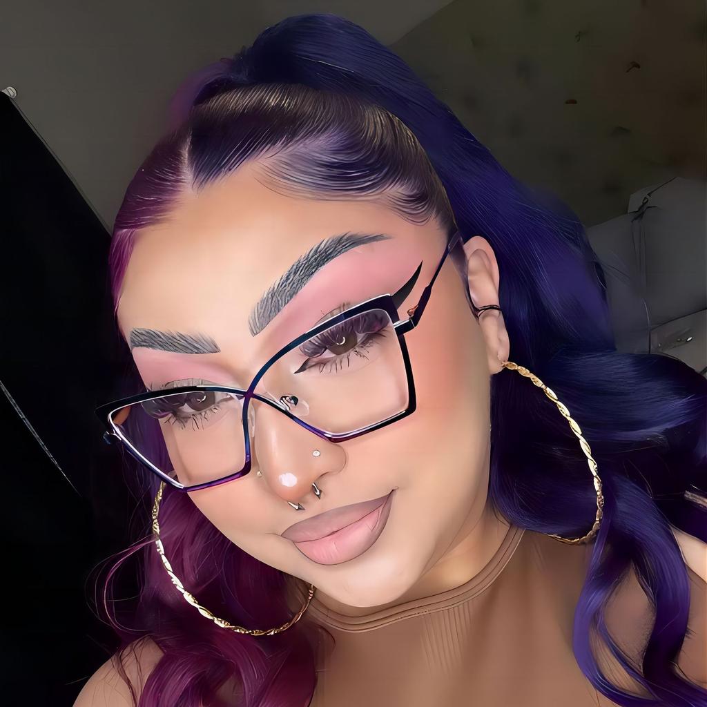 New Large Frame Metal Anti Blue Light/sunglasses Non Prescription Flat Glasses Fashionable Retro Eyeglass Frame