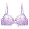 Sexy Lace Mesh Bra Plus Size Women Thin Cup Underwire Support With Double Hook Back