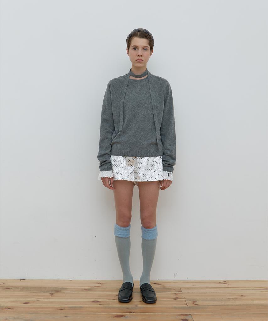 MA JOURNEE Dot Trunk Shorts_White