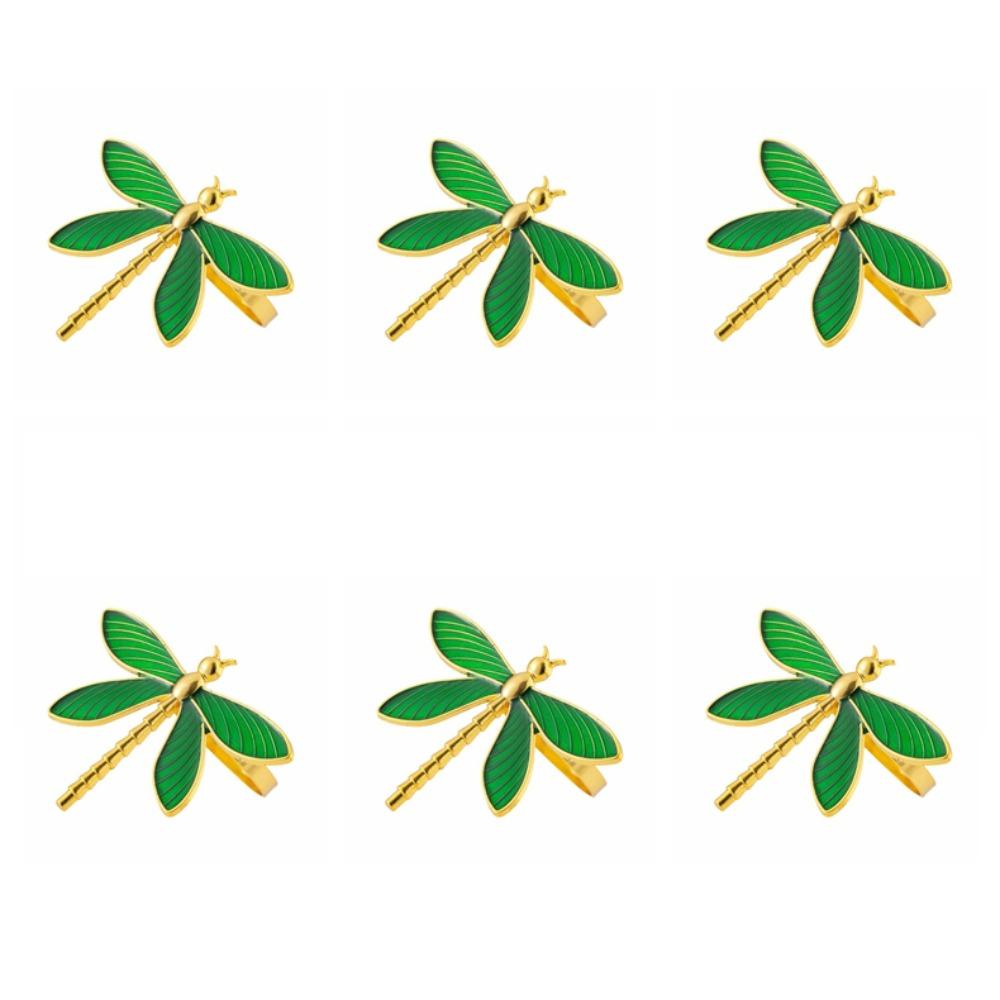 

6PCS Minimalist Napkin Buckle Modern Insect Napkin Holder Handcrafted Table Decorations Hotel Decor 6PCS