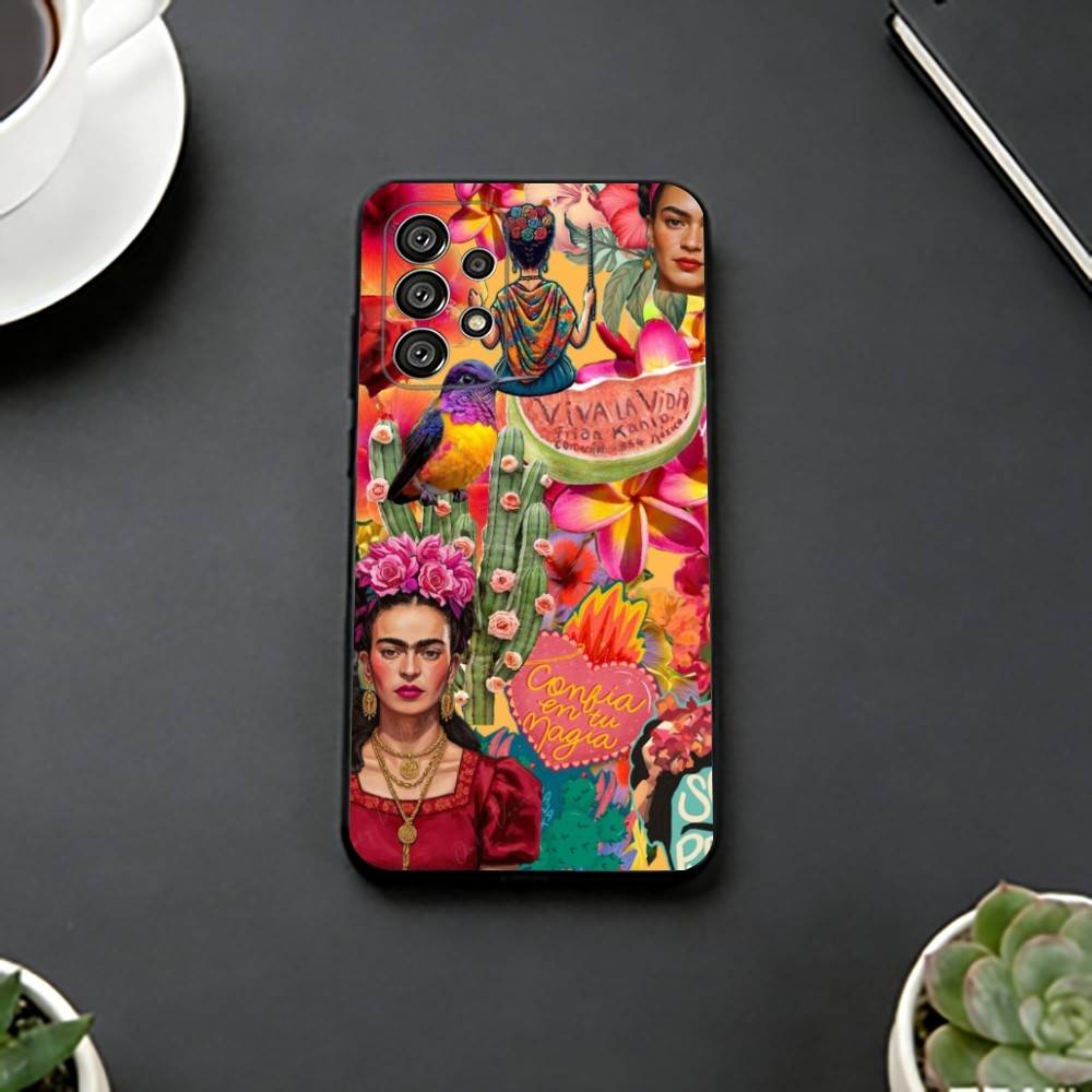 

Fashion FridaS-S K-Kahlo Phone Case For Samsung S25,S24,S21,S22,S23,S30,Ultra,S20,Plus,Fe,Lite,Note,10,Black Cover Samsung S20fe
