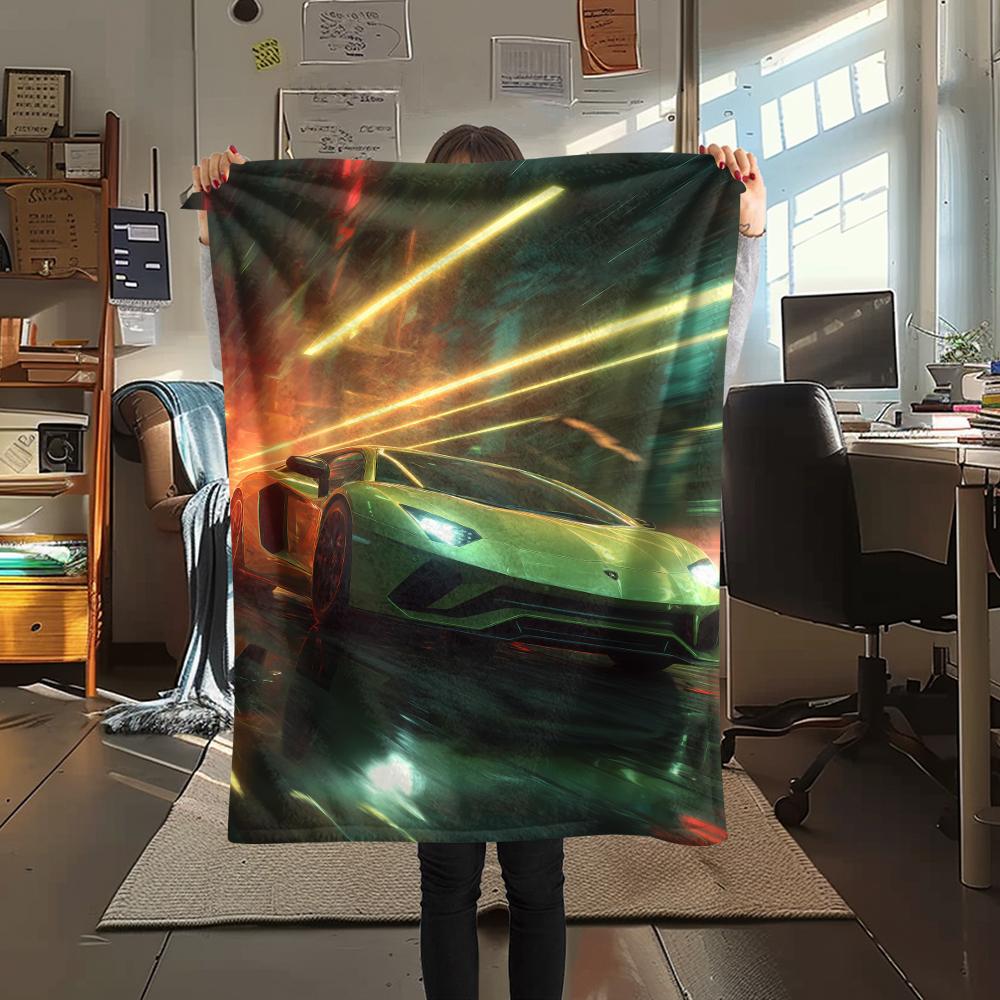 

car Print Flannel Blanket,High quality Comfortable for All Seasons,Home Decor,Warmth and Comfort,Perfect for Christmas Gifts 80cm x 120cm