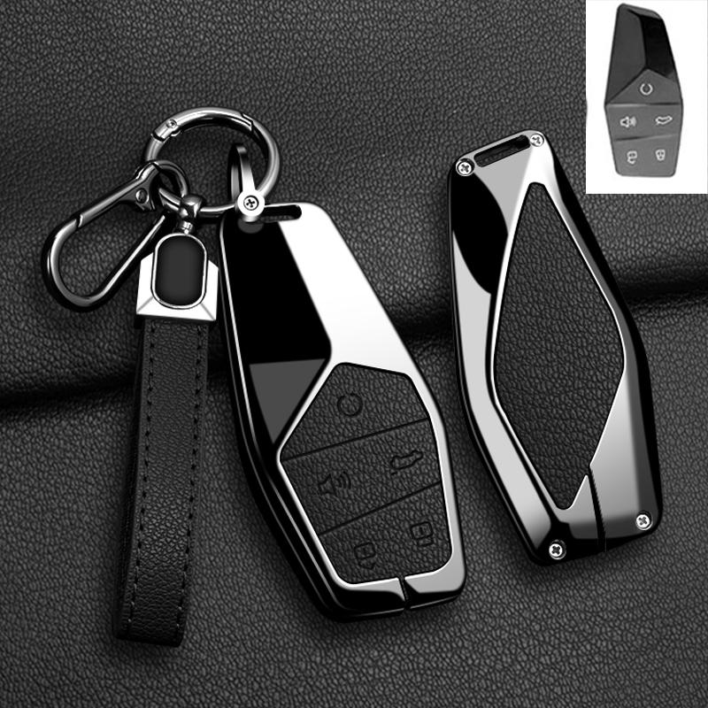 Zinc Alloy Car Key Case Fob For Mg One Remote Protection Cover Shell Keychain Ring Holder In