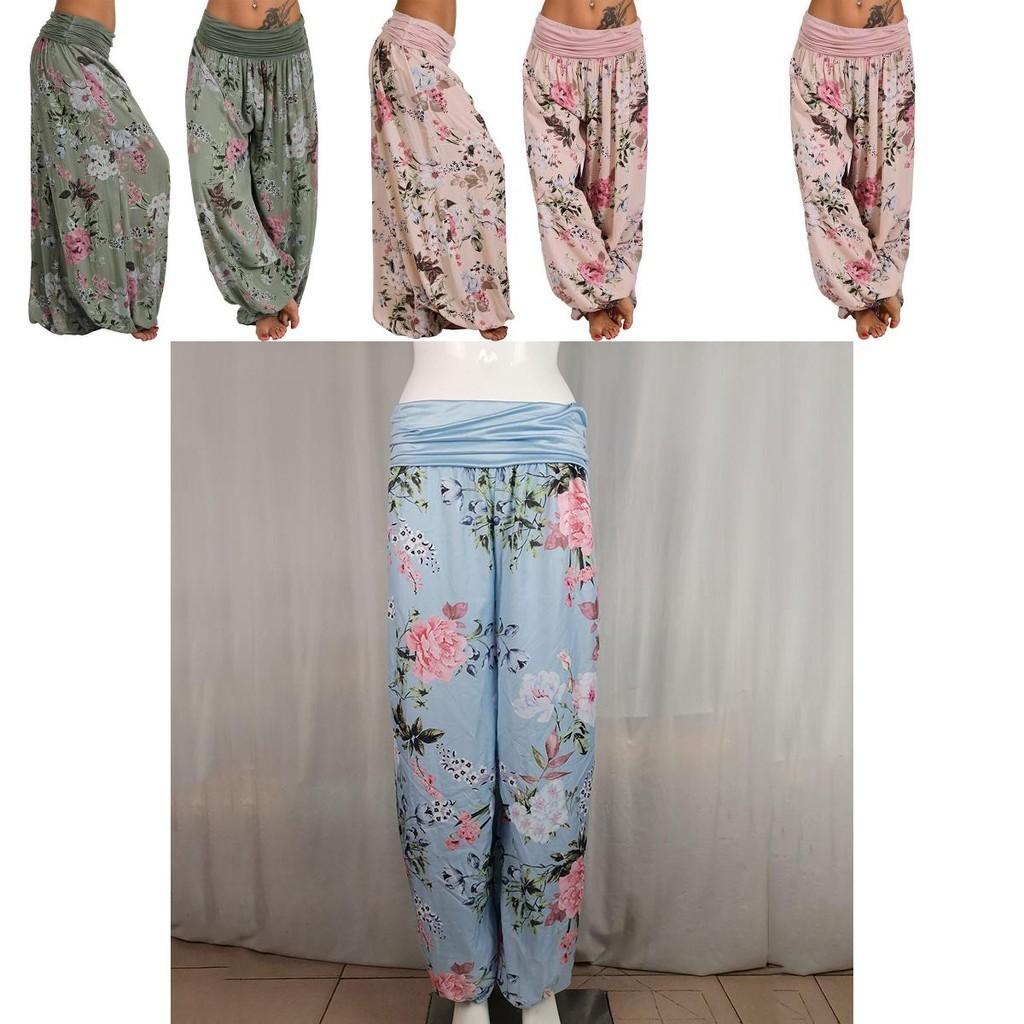 Pantaloni da Yoga Harem da Donna Thailandesi con Comoda Vita Elastica e Vestibilità Ampia