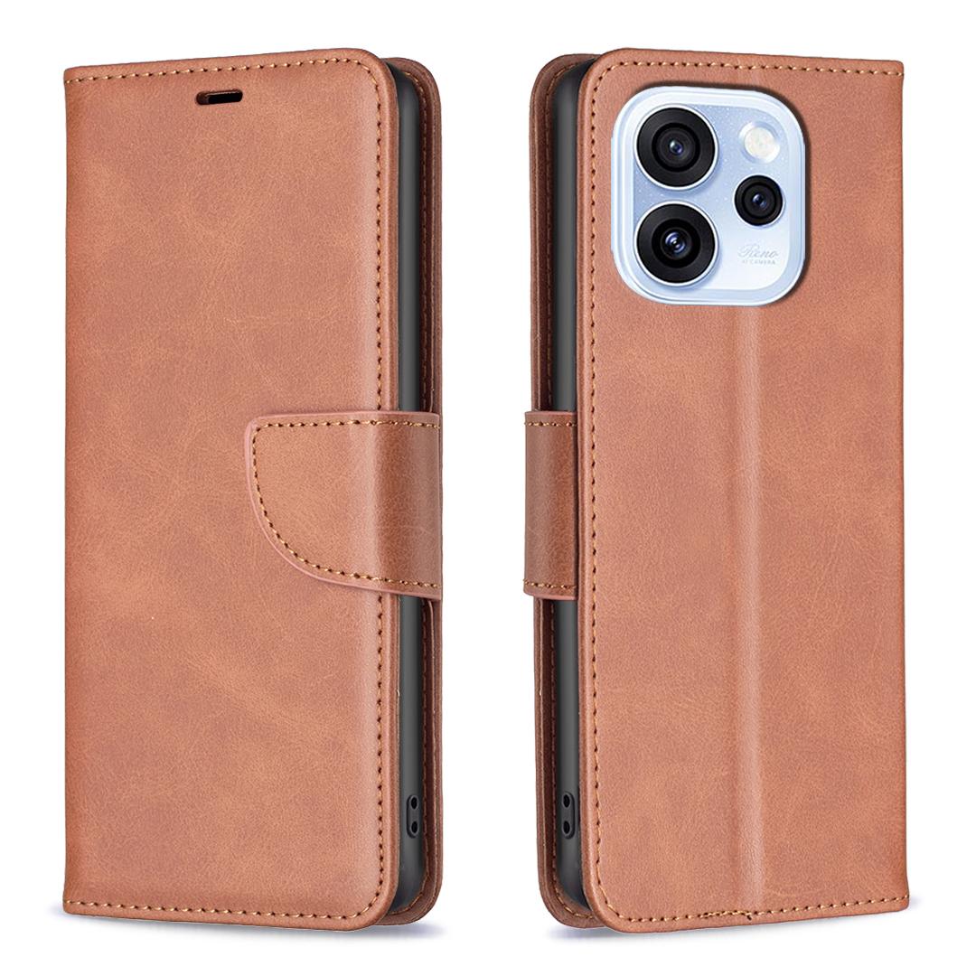 For Oppo Reno15 F 5G Case Shockproof PU Leather Cover with Wallet Card Slots
