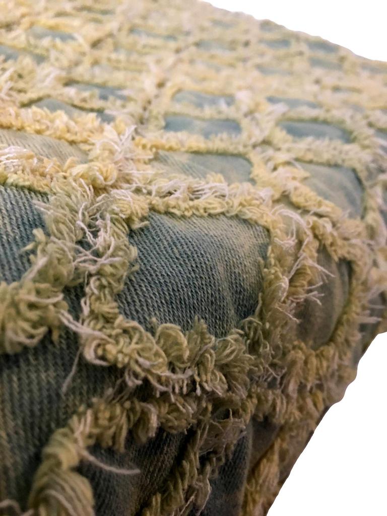 Fringe Diamond Denim Handmade Denim Thin Cotton Denim 1m Fabric, Remnants, Fabric, (Yellowstone)