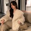 Winter Women Faux Fur Jacket Fleece Lined Thick Warm Coat Fashion Outwear