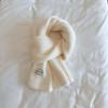 Autumn and Winter New Soft Knit Knit Groove Wool Scarf for Women, Korean Style Warm Yarn Solid Color Versatile Neck Warmer